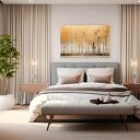 Obraz do salonu - JESIENNY LAS W ZŁOTYCH BARWACH - 70x50 cm (103301)