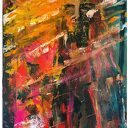 Decyzja (Decision 70x50) obraz abstrakcyjny ręcznie malowany, abtrakcja, abstract