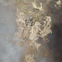 Złota abstrakcja strukturalna - ręcznie malowany obraz 100x140 cm