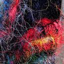 Abstrakcyjna Twarz z Włókien - obraz fiberart 70 x 100 cm