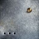 100% Ręcznie malowana abstrakcja 70x70 cm - złota kula (4 0848)