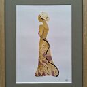 Z nutą elegancji - obraz botaniczny z suszonych kwiatów 21x30 cm