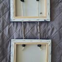 Obraz olejny deszcz deszczowa para 2 sztuki struktura 20&times;20