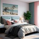 Obraz do salonu - NADMORSKI KRAJOBRAZ Z DRZEWAMI - 70x50 cm (102801)