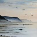 Na plaży - obraz akrylowy na płótnie 40 x 30 cm