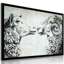 Państwo Baranowscy - nowoczesny obraz drukowany na płótnie 120x80 cm