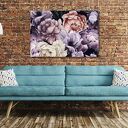 Obraz na płótnie z piwoniami - fioletowe i różowe kwiaty 120x80 cm