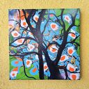Obraz akrylowy „Wiosna” - pejzaż lasu 60x40 cm - rękodzieło