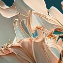 Obraz tulipany 120x80 cm - kremowe kwiaty glamour