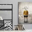 KOZIOŁEK STAŚ w stylu vintage - obraz na płótnie 80x120 cm