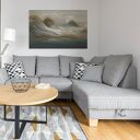 Obraz do salonu - różowe flamingi w tropikalnej dżungli - 70x50 cm (123901)