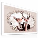 Obraz na płótnie 120x80 cm JELNIE LOVE - wysyłka w 24h