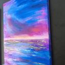 Dyptyk 'Zachód słońca' - zestaw 2 obrazów olejnych 35x50