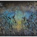 Prześwit (Structures - Breach) - obraz strukturalny 60x80 do salonu