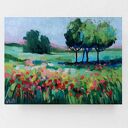 ŁĄKA - praca formatu 18/24 cm pastele suche