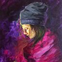 "RAGANA" obraz akrylowy na płótnie 70x60cm artystki. Laube
