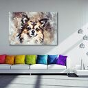 Obraz na płótnie z trzema chihuahua - akwarela 120x80 cm