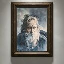 Starzec - oryginalna akwarela, portret mężczyzny 42 x 29,7 cm