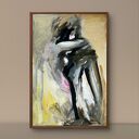 Szkic Kobiety - 50x70 pastelowy obraz akrylowy do sypialni