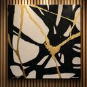 ABSTRAKCYJNE KONTRASTY - obraz ręcznie malowany akryl 120x120cm