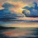 Niebo - rysunek w formacie A3 pastelami olejnymi