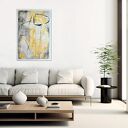Grot 2 - nowoczesny abstrakcyjny obraz ręcznie malowany na płótnie 80x120 cm