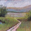 Łąka - obraz pastelami suchymi (A5)