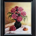 Moc pachnących piwonii - ręcznie malowany obraz olejny 46 x 38 cm