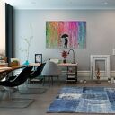 Obraz na płótnie - DESZCZ BARWY PARA - 150x100cm (46402/150x100)