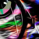 Obraz kolorowy KOT 10 w okularach 120x80 - nowoczesny pop art XXL