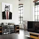 Obraz na płótnie 50x70 cm Wilk Hipster 0235 - wysyłka w 24 h