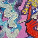 Obraz olejny Babcia i kot - ręcznie malowany prezent dla Babci