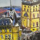 Zamek Karlštejn w Czechach - obraz pejzaż i architektura