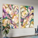 Dyptyk 100x80 cm - nowoczesne obrazy abstrakcyjne do salonu