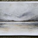 Pejzaż - akwarela 15x25 cm (oryginał, sygnowana, bez oprawy)