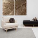 Golden pat - duży zestaw 2 obrazów na płótnie z rzeźbieniem 70x100 cm