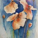 Kwiaty - akwarela w formacie A4 (Paulina Lebida), sprzedawana bez oprawy