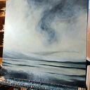 Pejzaż akrylowy na płótnie 60x60 cm