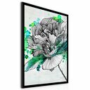 Obraz na płótnie z różą i rośliną 50x70 cm