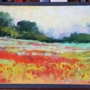 ŁĄKA - obraz z suchych pasteli 18x24 cm