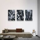 Tryptyk zimowy black&white - obraz akrylowy na płótnie 60x40x1 cm