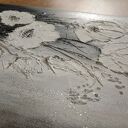 NOWOCZESNY OBRAZ STRUKTURALNY Z WIDOCZNĄ TEKSTURĄ 3D - "SREBRZYSTY SZYK" (dostawa gratis)