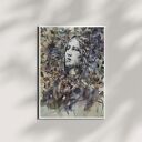 Nimfa leśna - oryginalna akwarela A3 (42x29,7 cm)