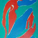 obraz olejny akt naga dama ekspresjonizm