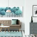 Obraz na płótnie Hortensje ogrodowe w turkusie 147x60 cm