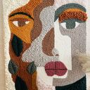 Boho obraz na ścianę 60x80 cm - punch needle 3D Sznurkowelove