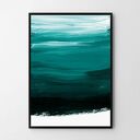 Plakat obraz zielona abstrakcja 80x120 cm
