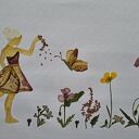 Tam, gdzie zaczyna się magia - obraz botaniczny z suszonych kwiatów 30x40 cm