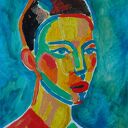 obraz olejny portret kobiety fowizm