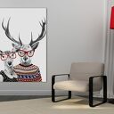 Obraz na płótnie 70x100cm JELNIE LOVE - wysyłka w 24h 0247